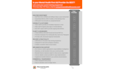 Is your Mental Health First Aid Training Actually Working for your Workplace?