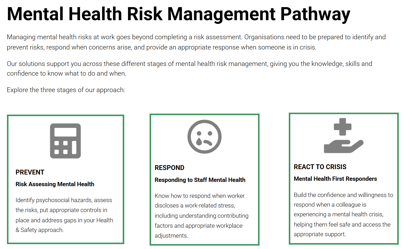 mental health risk management